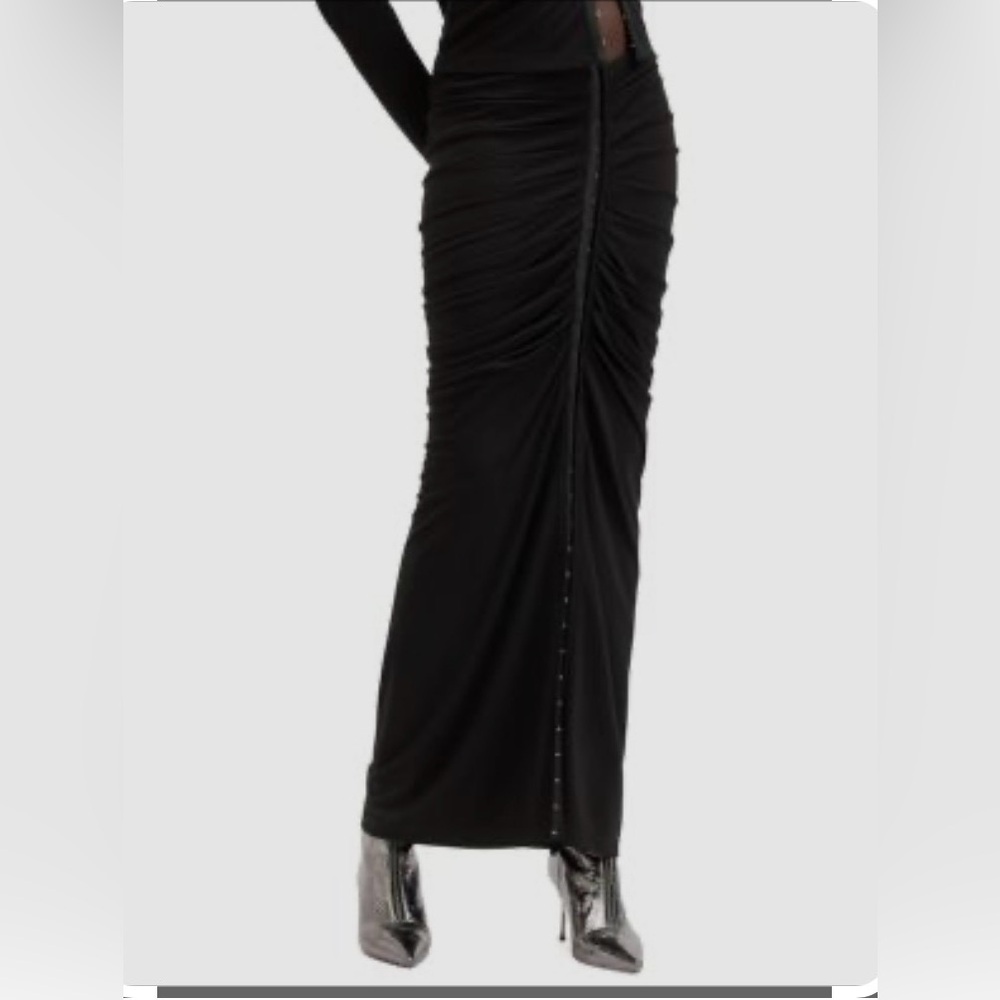 All Saints Black Maxi Skirt